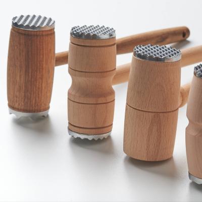 China Sustainable Manufacturers produce European style environmental protection wooden steak hammer Acacia beech and other materials customized for sale