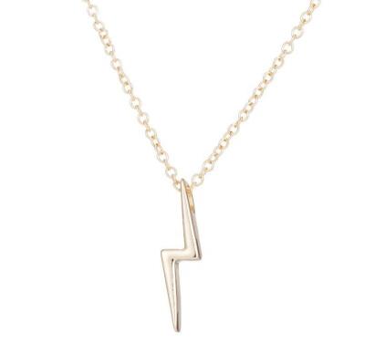 China Brass Gold And Silver Lightning Bolt Necklace Fashion Necklace Jewelry for sale