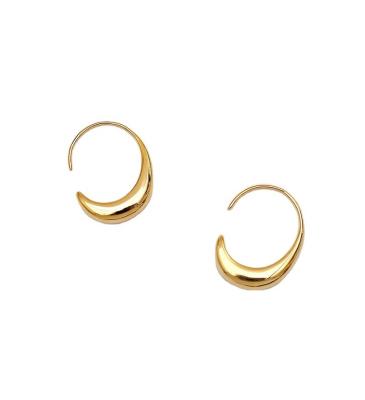 China 2021 gold c earring of the new trend of high quality circle two-letter earrings for sale