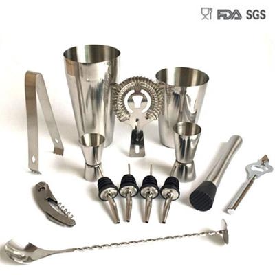 China 2019 Sustainable New Arrivals Amazon Boston Stainless Steel Bar Tools Professional 13pcs Bartender Kit Set for sale