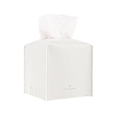 China Togetrue 2023 Faciel Durable PU Tissue Box Lid Square Tissue Box Modern Leather Box Holder for Bathroom for sale