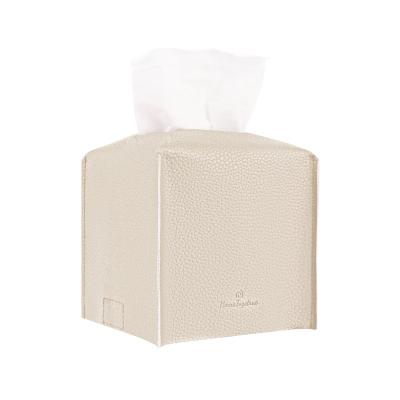 China Durable High Quality Leather Box Holder Tissue Box Lid Faciel Tissue Holder Paper Organizer for sale