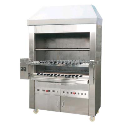 China Smokeless Roast Butcher Using Brazilian Gas Barbecue Grill Machine for sale