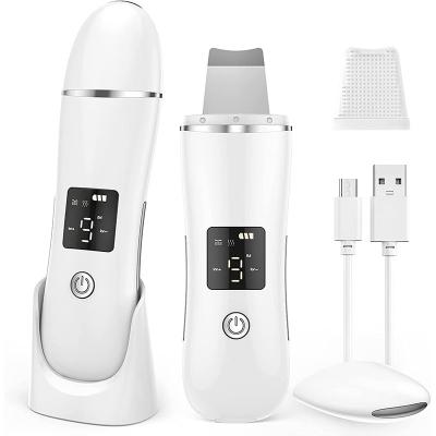 China Exfoliators Beauty Ultrasonic Exfoliator Device Lifting Spatula Skin Deep Cleansing Facial Scrubber for sale