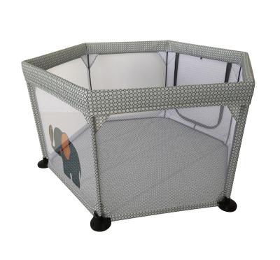 China Modern Indoor and Outdoor Use Fence 6 Sides Natural Fabric Baby Playpen, Kids Play Pen, Crib Cheap Kids Play Yard Manufacturer for sale