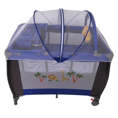 China Modern Portable Travel Cuna Corral Baby Sleep Bed Playpen with Mosquito Net Sleeper Hutch Barrier Baby Crib Co for sale