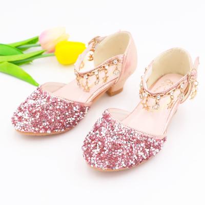 China Ballet Flats Kids High Heel Shoes Girl Shoes For Kids Princess Party Shoes Leather Shoes for sale