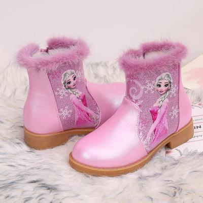 China Frozen waterproof girls buckshot toddler winter boots children sole flat kids boots for girls for sale