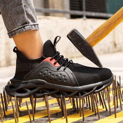 China Steel Toe Industrial Breathable Men Work Shoes Casual Trainers Steel Toe Lightweight Safety Shoes supplie manufacturers for sale