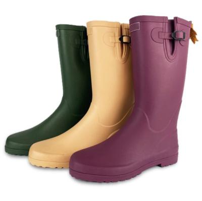 China Manufacturers Wholesale Custom Anti-skid Adult Waterproof Ladies Shoes Long Rubber Rain Boots For Women Wholesale Supplie for sale