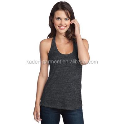 China Ladies Tri-Blend Tank Top Anti-Shrink Back Plain Tank Top OEM Service Anti-Shrink for sale