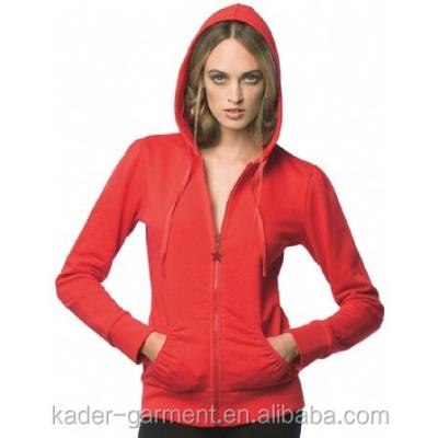 China Anti-pilling hot sexy dresses for women stylish zip-up hoodies sweatshirt with side pocket for sale