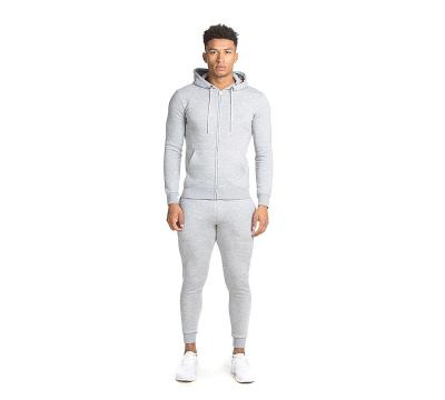 China Custom Made High Quality Anti-pilling Men's Plain Tracksuits Gym Tight Fit Tracksuit In China for sale