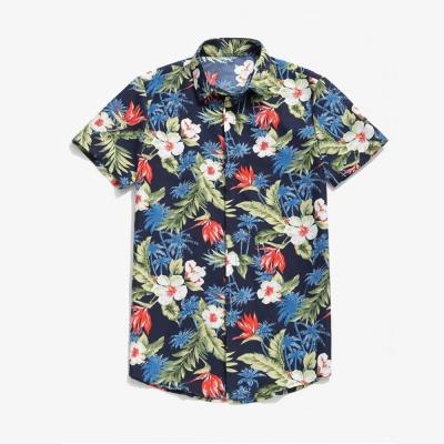 China Anti-pilling New In Hawaii Men's Casual Shirt Factory Flower Print Custom Hawaiian Shirt With Good Quality for sale