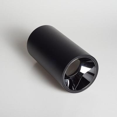 China Modern Simple Good Factory Kitchen Indoor Bedroom Decorating Aluminum Round Cylinder MR16 GU10 Black Frames for sale