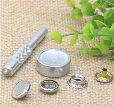 China Wholesale 15mm Viable 10 Sets Brass Snap Button With Install Tool Kits for sale