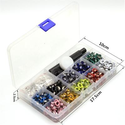 China 500 Sets Garment 5mm Nickel Free Colored Eyelets With Installing Tool Kits for sale