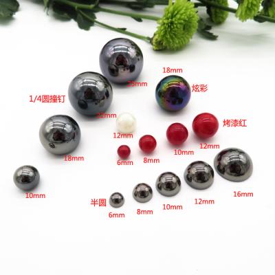 China High Brightness 6mm-12mm Pearl Rhinestone Nickel Free Rivets For Shoe Accessories for sale