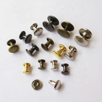 China Nickel Free 9-12mm Double Flat Pop Head Cap Rivets For Leather Belt Design for sale