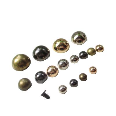 China Semicircle Nickel Free Custom Size Shape Brass Mushroom Rivets Screws For Bag Belt for sale