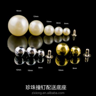 China PEARL Decoration 6-16mm Plastic Pearl Pear Rivet For Garment for sale