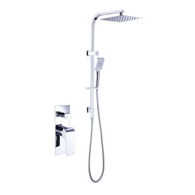 China With Sliding Bar Bathroom Concealed Thermostatic High Quality Exposed Wall Mounted Bath &Amp; The shower faucet mixer sets the rain for sale