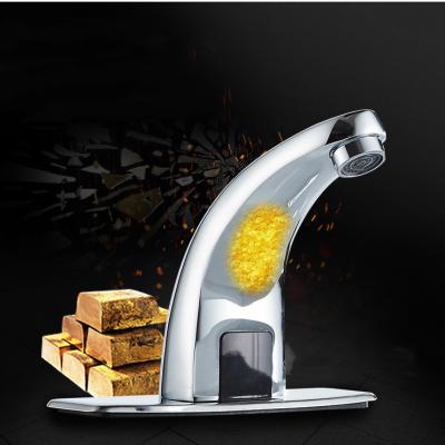 China Sense Faucets Smart Sensor Chrome Waterworks Bathroom Filtration Faucet Commercial Brass Faucet Auto Induction Basin Mixer Tap for sale