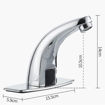 China Sense Faucets Smart Sensor Chrome Waterworks Bathroom Basin Filtration Faucet European Commercial Brass Faucet for sale