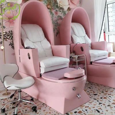 China Convenient popular mobile velvet pedicure spa canboth beauty pedicure chair with waterdance system for sale