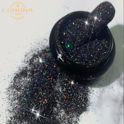 China Peach Trendy High Quality Silver Shape Voluminous Mixed Colors Diamond Glow In The Dark Mirror Powder Nail Glitter Loose Slice With Packing for sale