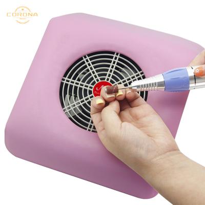 China 2021 Durable Professional 30w Nail Art Vacuum Cleaner Suction Nail Table Dust Collector For Manicure With Led Lamp for sale