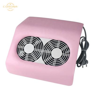 China Durable Premium Vacuum 65w Double 2 Fans Nail Pink Table Dust Collector for Manicure for sale