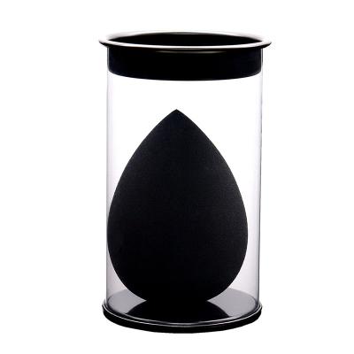 China High Quality Washable Waterdrop Teardrop Gradient Squash Shaped Single Edge Black Perfect Foundation Beauty Makeup Sponge For Women for sale