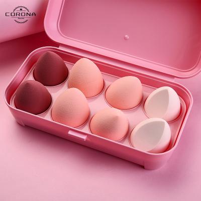 China Washable Luxury Custom Wet & Dry Soft Base Cotton Powder Puff Makeup Sponge Tools For Women With Case for sale