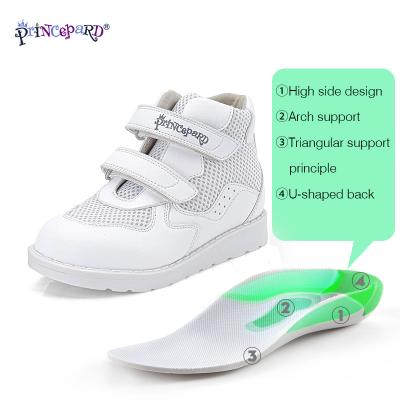 China Princepard Waterproof Stylish White Sport Shoes for Boys and Girls Kids Orthopedic Shoes for sale