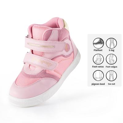 China Princepard Breathable Children Orthopedic Shoes Lace Gray Children Sport Clubfoot Shoes Leather Shoe Flat Foot for sale