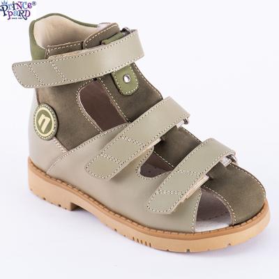 China New fashion style boys genuine leather sandals and orthopedic leather shoes for summer for sale