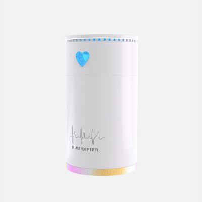 China 2022 Mini 280ml H2o Light 2022 Dual Jet Portable Mist Humidifier Night Light Aroma Essential Oil Diffuser Car USB Wet Air Humidifier for sale