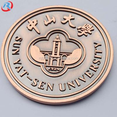 China Custom china clean logo antique brass plated soft enamel 3D metal sports souvenir invents free design for sale