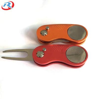 China Golf Event Custom Clod Golf Metal Logo Clean Golf Accessories Foldable Tool/Repair Tool for sale