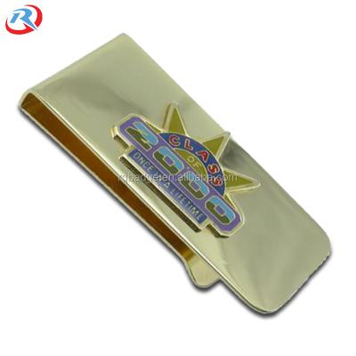 China Europe custom own logo OEM engraved high quality stainless steel metal silver clip for sale