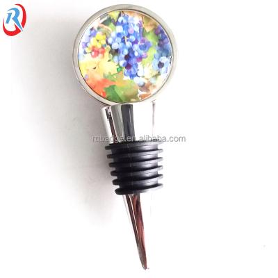 China Custom Wholesale Child Safe Logo Metal Opener High Quality Wine Bottle Stopper for sale