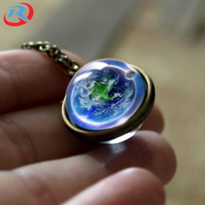 China Wholesale Hot Selling Trendy Christmas Gifts Solar System Series Gemstone Metal Pendant for sale