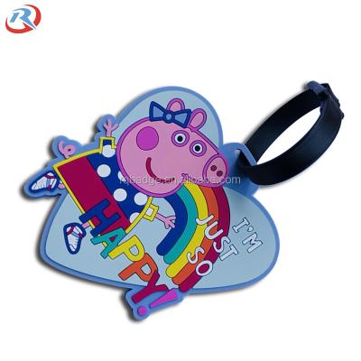 China Promotion Gift Custom Own Logo PVC Soft Luggage Tag Rubber Travel Luggage Tag for sale