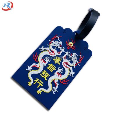 China PVC top sale fashion custom logo soft PVC luggage tag /rubber travel luggage tag for sale