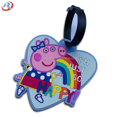 China Promotion Gift Custom Clean Logo PVC Luggage Tag Soft Luggage Tag /rubber Travel Luggage Tag for sale