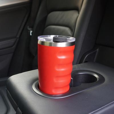 China Wholesale 20oz Sports Vacuum Tumbler Coffee Cups Insulated Stainless Steel Spiral Tumbler For Beer Tumbler for sale