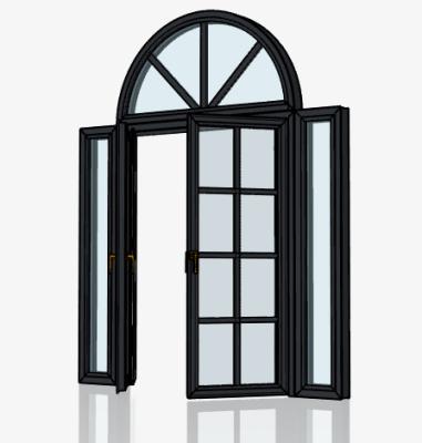 China Durable European Design AluminumGlass Double Glazing Soundproof Aluminum Casement Door for sale