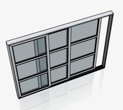 China 2021 Durable 3 Way Glass Slide Door Huge Aluminum Residential Soundproof Design Glass Door for sale