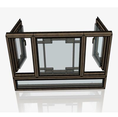 China Luxury magnetic screen design, energy saving aluminum, custom color casement windows with top-hung windows for sale